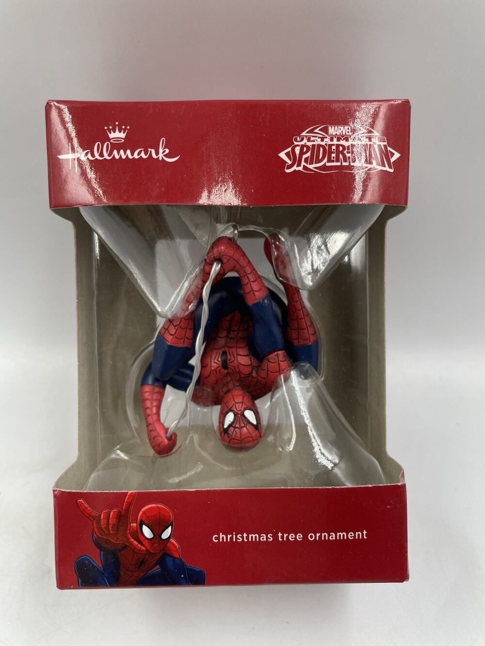 Hallmark Marvel Superheroes Spider-Man Upside Down Christmas Ornament-NIB